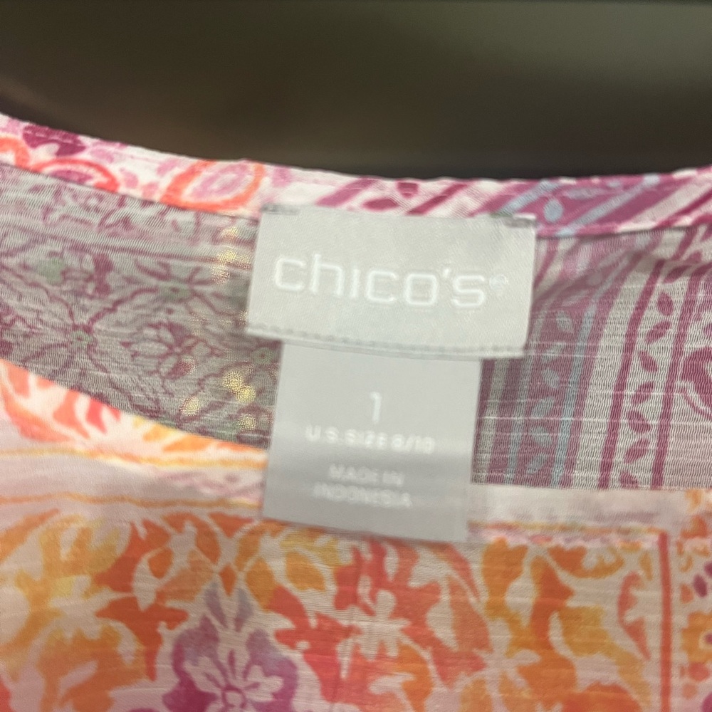 Chico's Multicolor Patchwork Blouse NWT - image 3